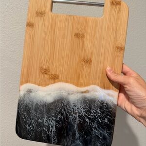 Bamboo Cutting Board with Resin  Epoxy waves